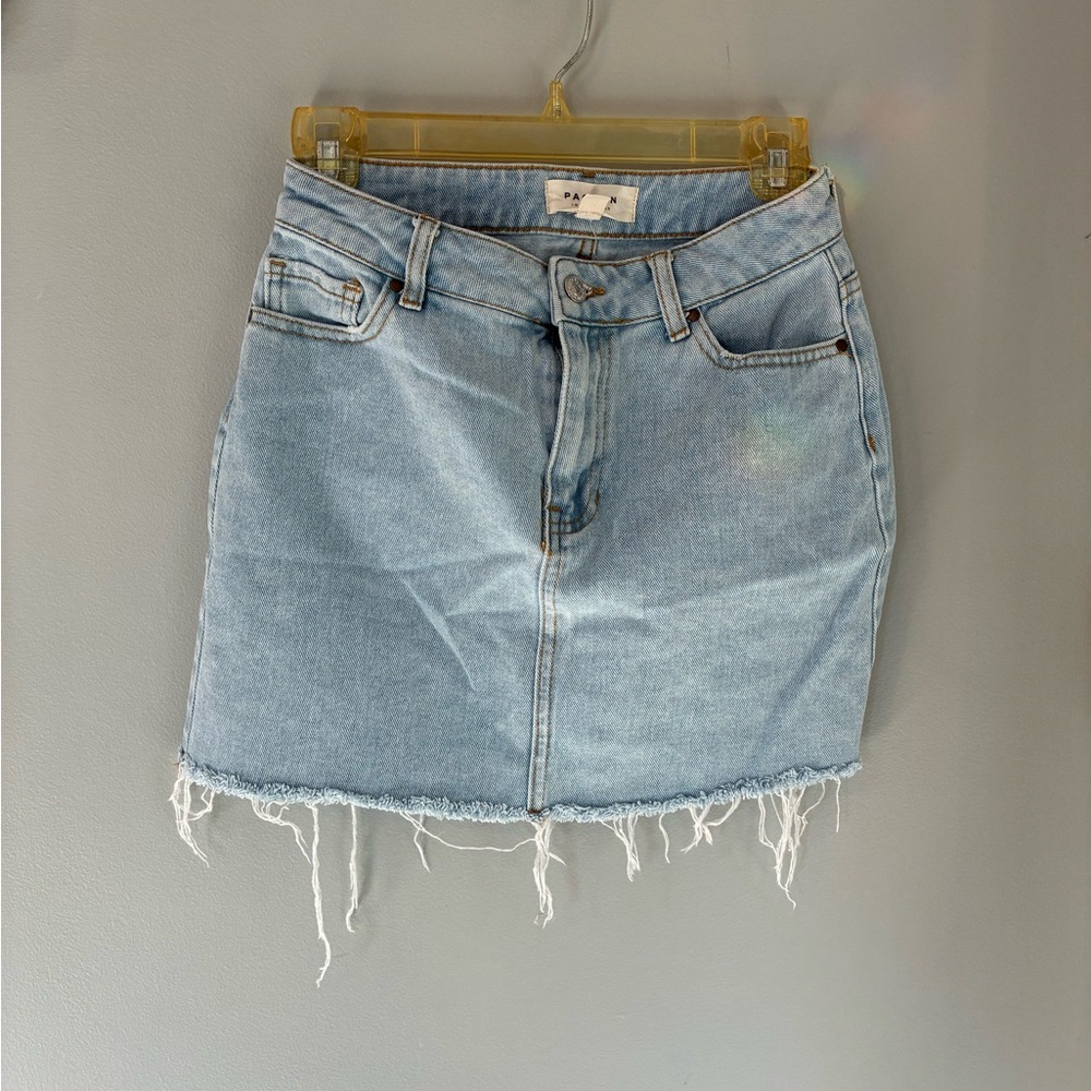 PacSun Denim Mini Skirt with Frayed Hem